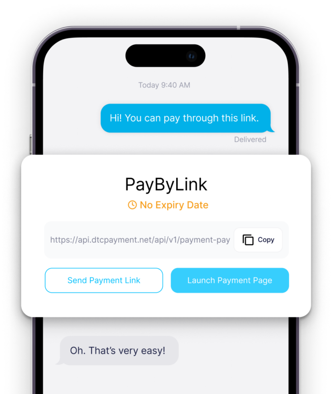 Pay by Link Phone illustration
